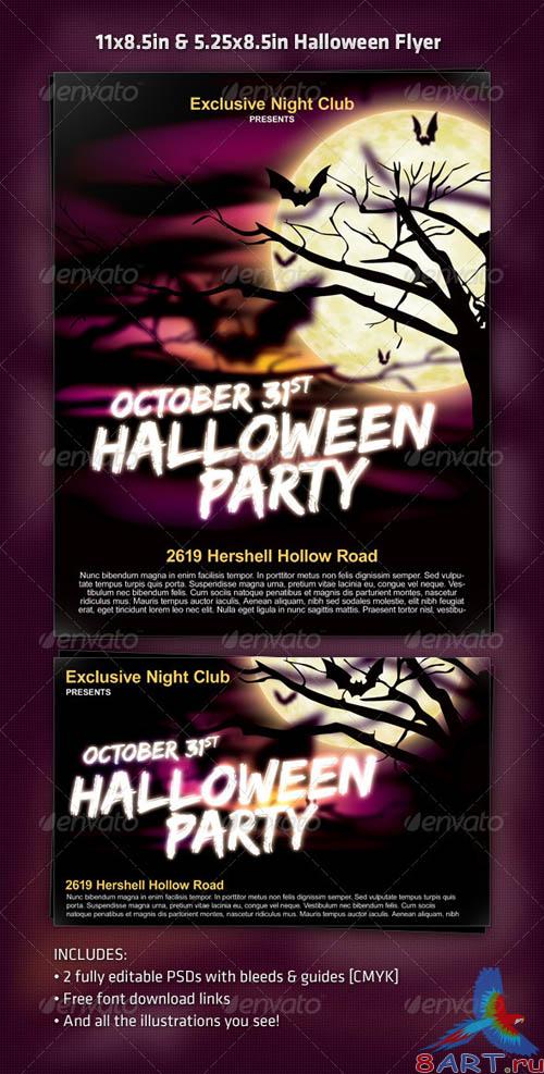 Graphicriver Exclusive Night Halloween Party Flyer