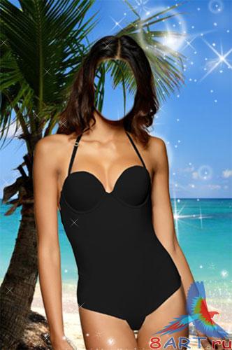 Шаблон с целью фотомонтажа - женщина с Доминиканы Шаблон с целью фотомонтажа - женщина с Доминиканы