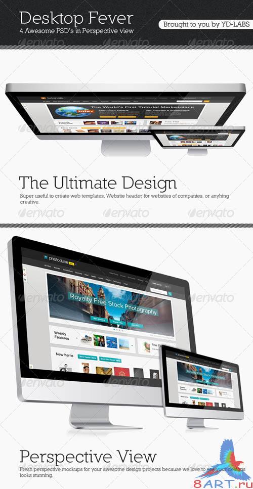 GraphicRiver Desktop Fever Mockup Pack GraphicRiver Desktop Fever Mockup Pack