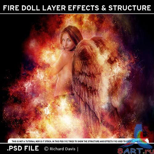 Facing Fire Doll Structure - PSD Source Facing Fire Doll Structure - PSD Source