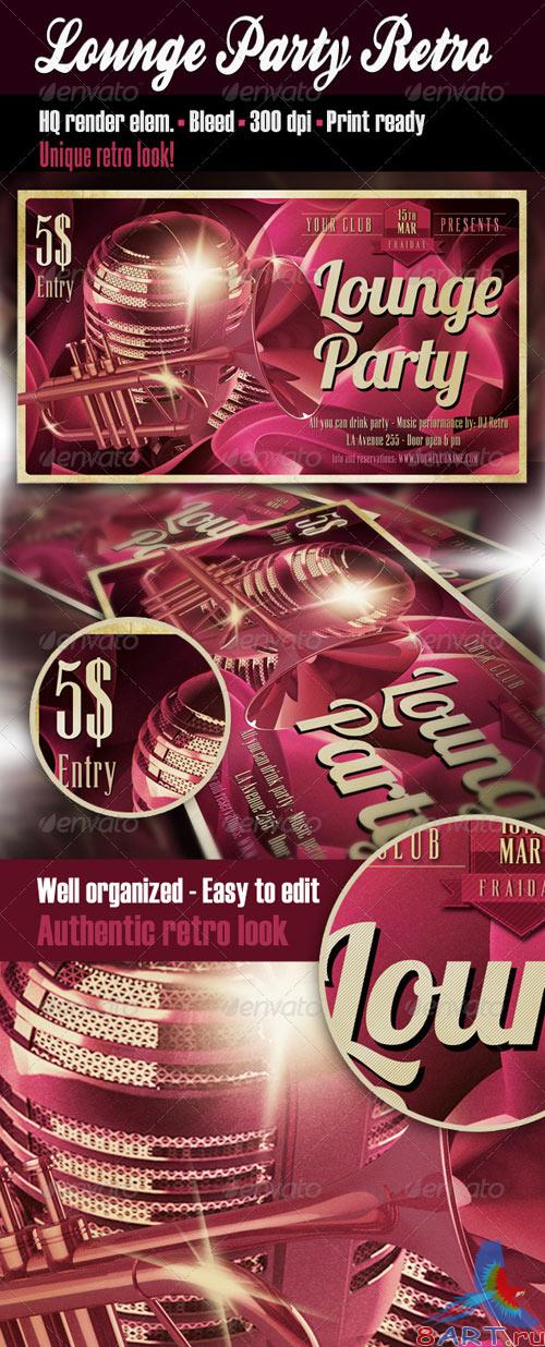 GraphicRiver Lounge Party Retro Flyer