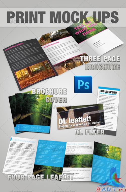GraphicRiver Brochure &amp; Leaflet Mock-up - Photoshop