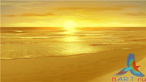 PSD - Beautiful Sunset on the Ocean PSD - Beautiful Sunset on the Ocean