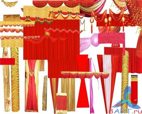 Коллекция театральных занавесов также драпировок в течение PSD Коллекция театральных занавесов равным образом драпировок на PSD
