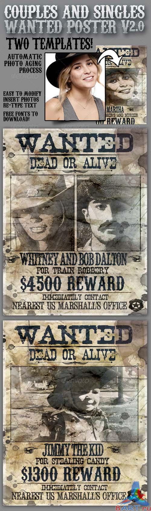 GraphicRiver Wanted Poster 8.5x11 for Singles and Couples V2.0