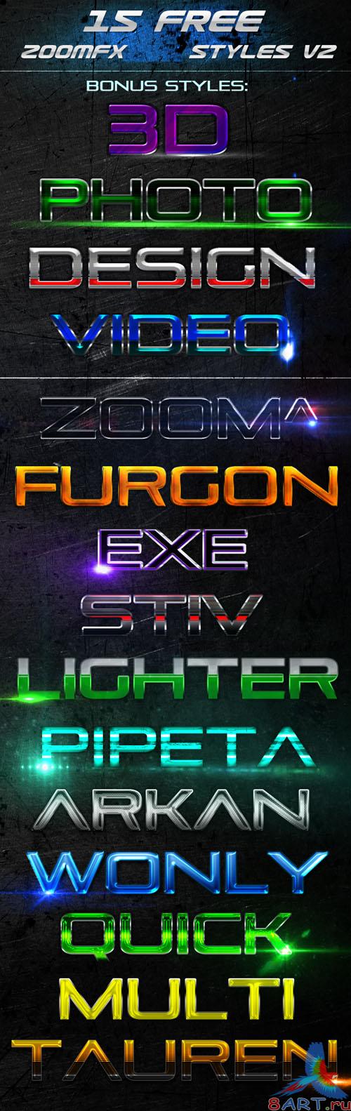 15 Zoomfx Styles for Photoshop v2