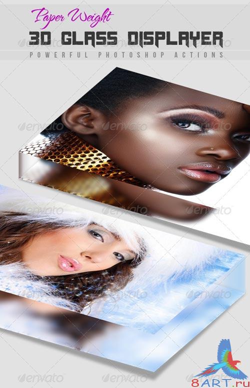 GraphicRiver Paper Weight 3D Glass Displayer