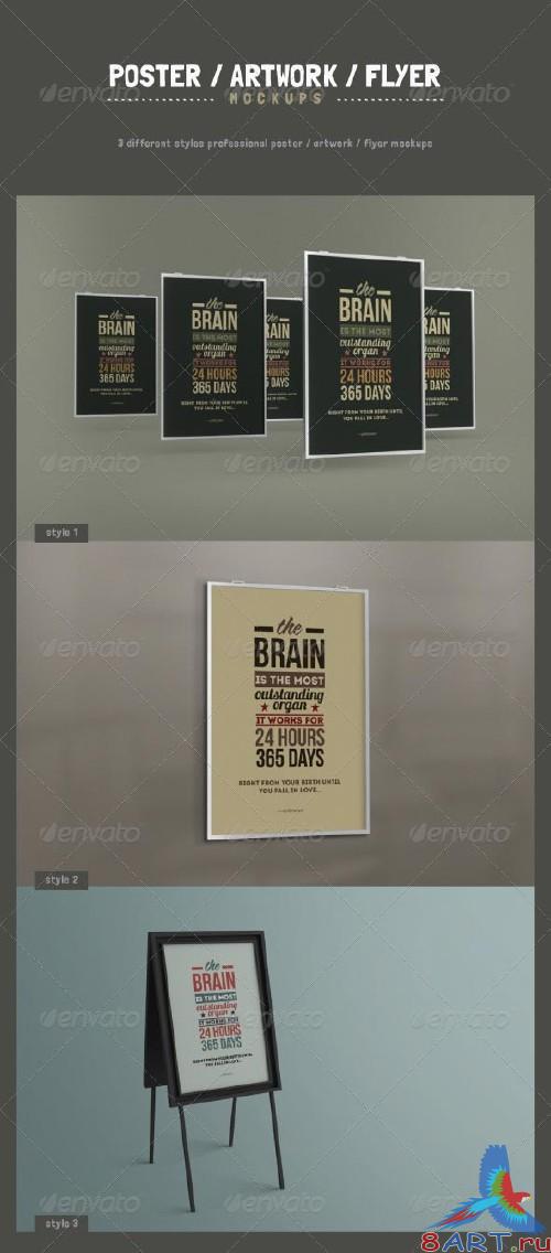 GraphicRiver Poster / Artwork / Flyer Mockups GraphicRiver Poster / Artwork / Flyer Mockups