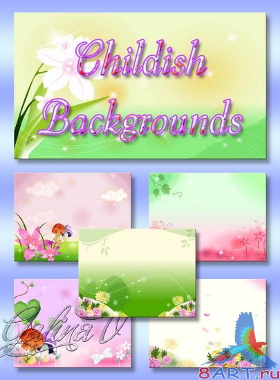 Childish Backgrounds PSD
