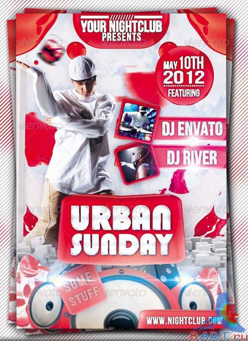 GraphicRiver Urban Sunday Flyer Template