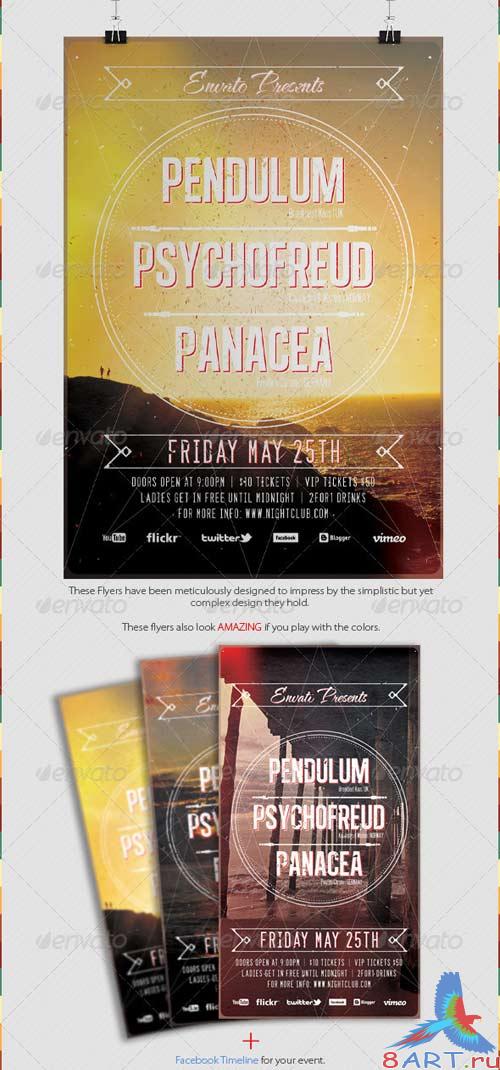 GraphicRiver Retro Aged Party Flyer Template