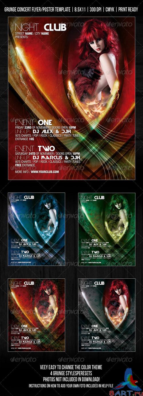 Gothic Night Club Party / Concert Flyer