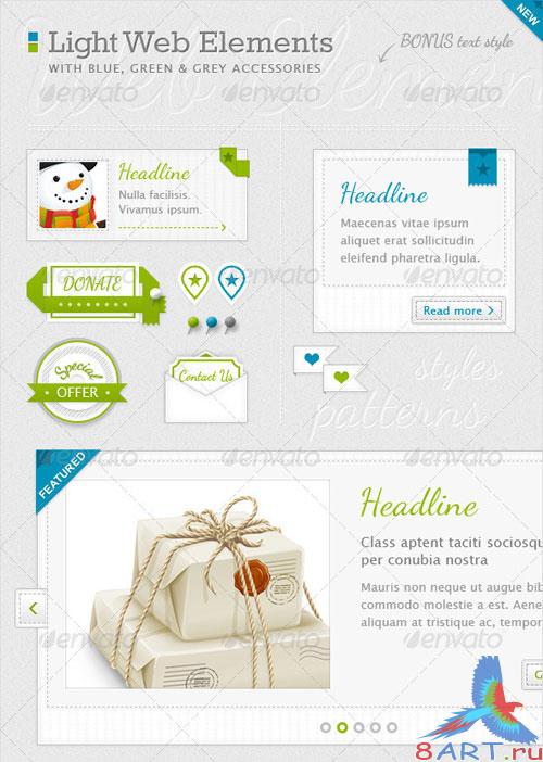GraphicRiver Light Web Elements GraphicRiver Light Web Elements