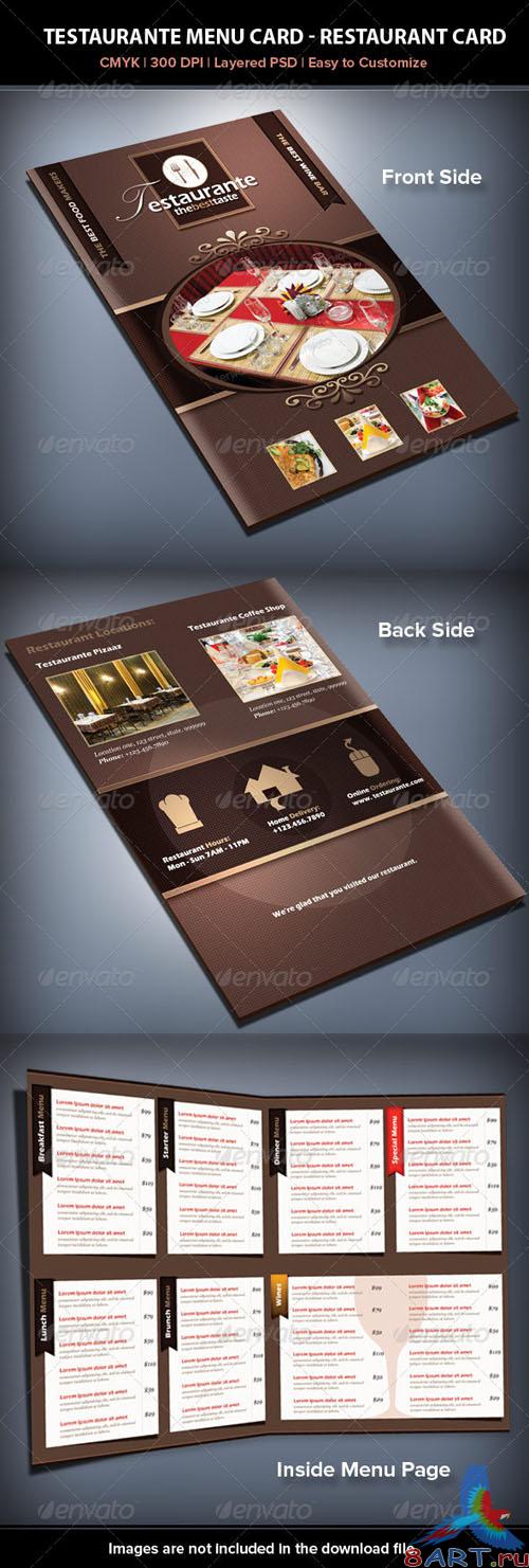 GraphicRiver - Testaurante Menu Card 698273