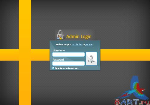 New Admin Login Page - PSD
