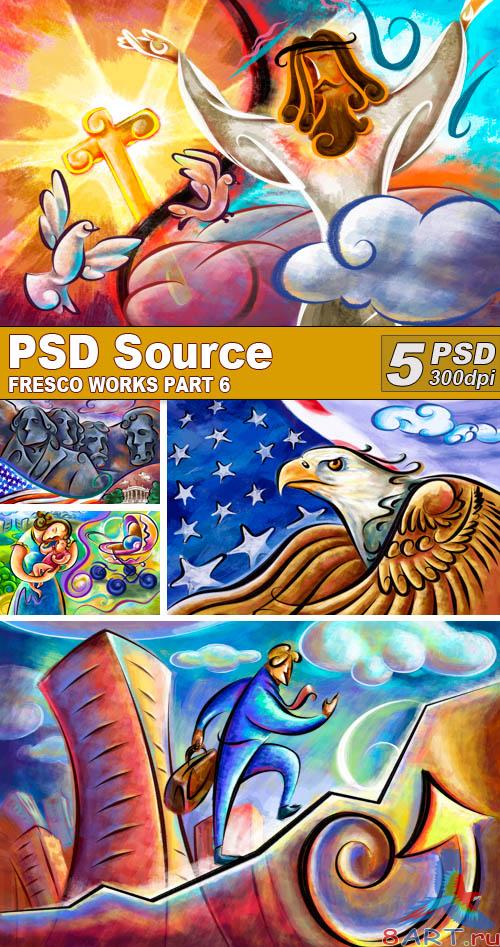 PSD Illustrations - Fresco works 6 PSD Illustrations - Fresco works 6