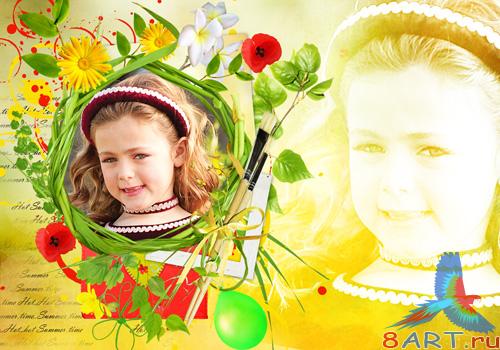 PSD frame - Summer colors