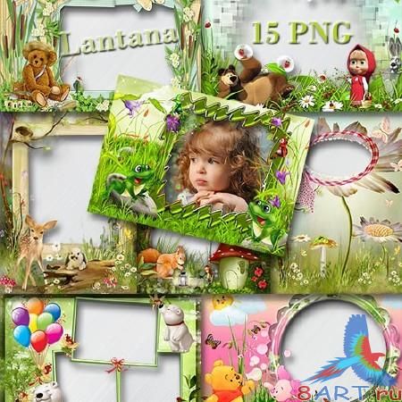 Детские рамочки - в лесной поляночке утро просыпается солнечным дождём Детские рамочки - для лесной поляночке утро просыпается солнечным дождём