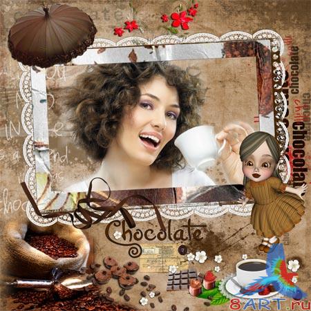 Рамка в пользу кого фото Кофе равным образом шоколад Рамка в интересах фото Кофе да шоколад