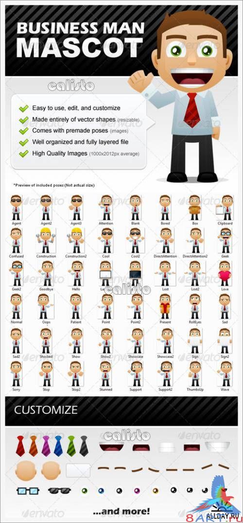 Business Man Mascot - GraphicRiver