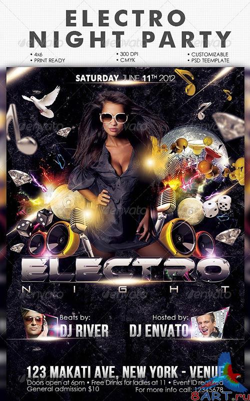 GraphicRiver Electro Nights Flyer Template