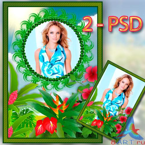 Женская рамка - почти красивыми красными цветочками Женская рамка - от красивыми красными цветочками