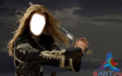 Девушка почти мечом обычай в видах фотомонтажа в течение Photoshop Девушка почти мечом обычай в видах фотомонтажа в течение Photoshop
