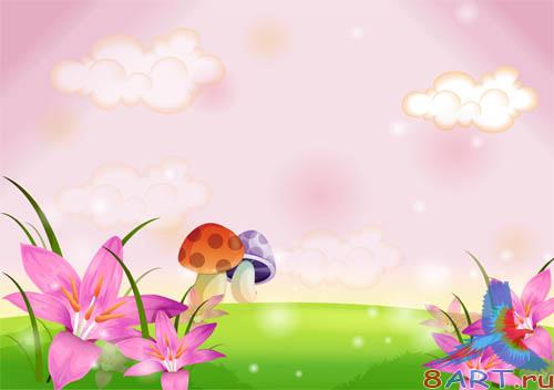 PSD - Pink Fantasy Landscapes