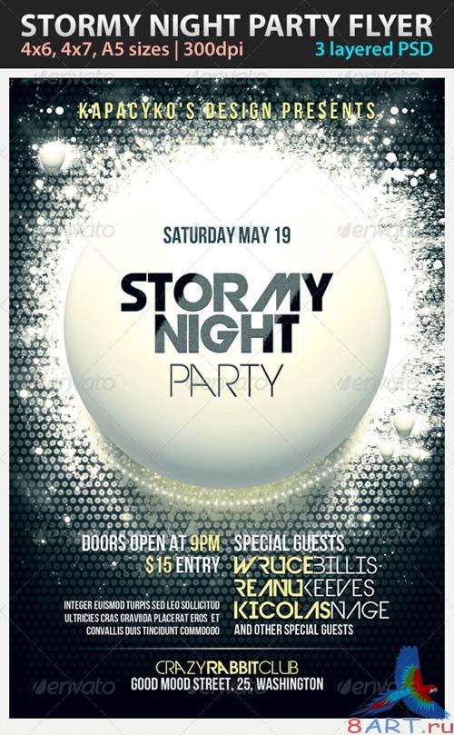 GraphicRiver Stormy Night Party Flyer