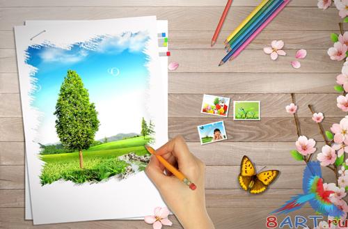 Sources - Painted wood