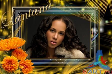 Рамка к фотошопа - Желтая ночь Рамка к фотошопа - Желтая ночь