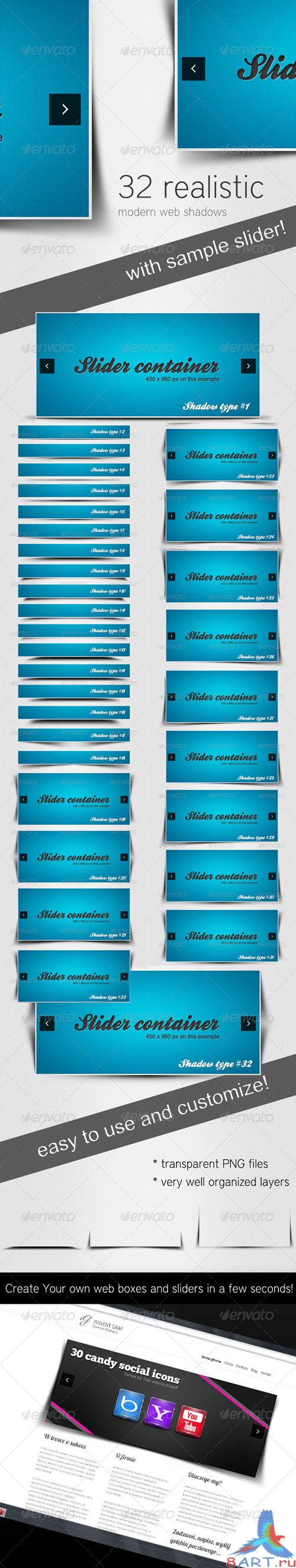 Realistic Modern Web Box Shadows - GraphicRiver