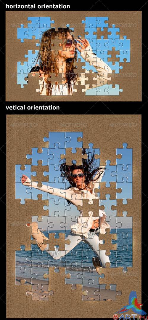 GraphicRiver 4 Puzzle Photo Frames Bundle GraphicRiver 4 Puzzle Photo Frames Bundle