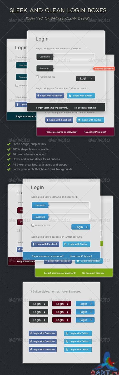 GraphicRiver Sleek Login Forms