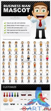 Business Man Mascot - GraphicRiver Business Man Mascot - GraphicRiver
