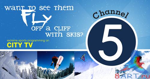 Extreme Winter TV Print Ad Template - GraphicRiver