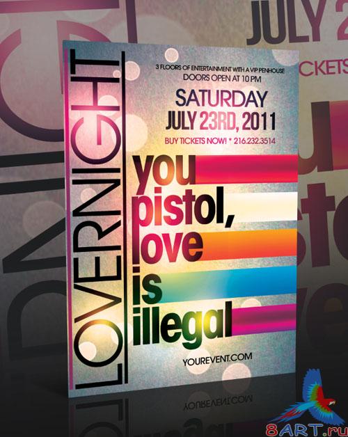 GraphicRiver Lover Night Party Flyer