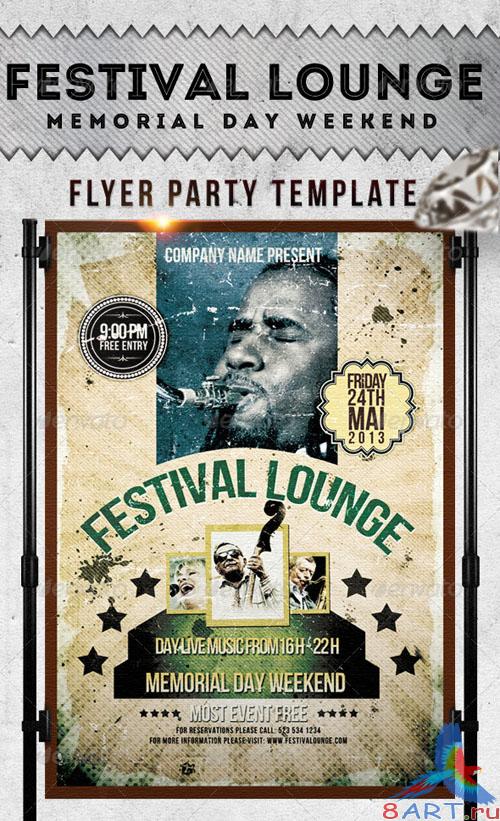 GraphicRiver Festival Lounge Flyer Template GraphicRiver Festival Lounge Flyer Template