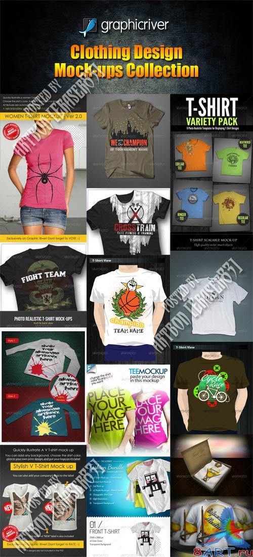 GraphicRiver Clothing Design Mock-ups Collection GraphicRiver Clothing Design Mock-ups Collection