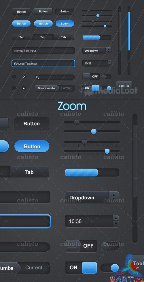 Noire UI Elements - Medialoot
