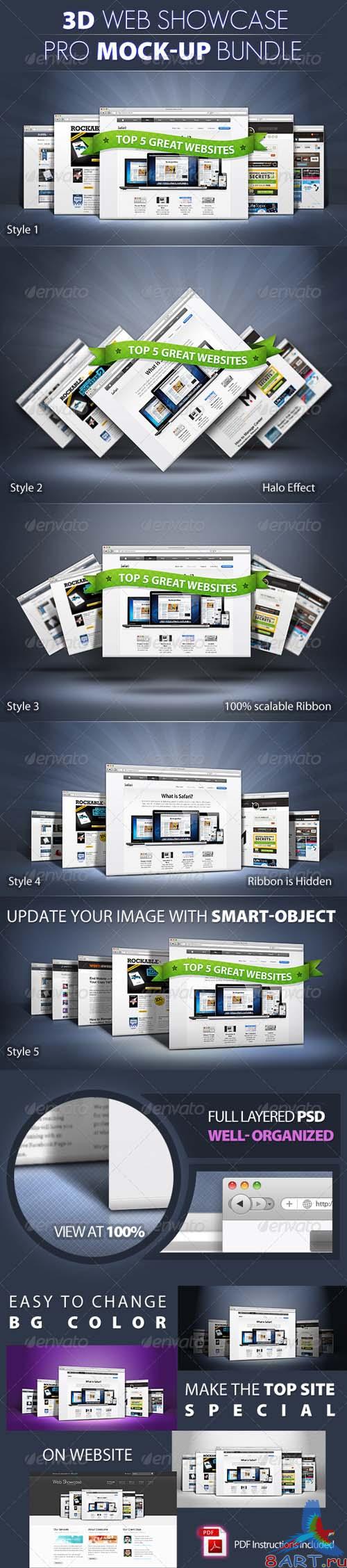 GraphicRiver PRO 3d Web Showcase Mock-ups - REUPLOAD
