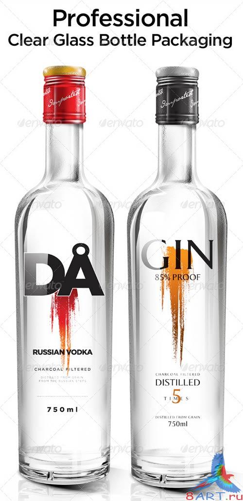 GraphicRiver Clear Glass Bottle Packaging