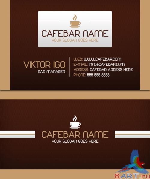 CafeBar Business Card PSD Template CafeBar Business Card PSD Template