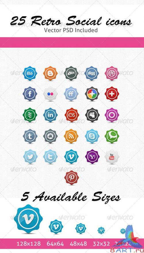 GraphicRiver 25 Retro Social Icons Badge/Label Pack GraphicRiver 25 Retro Social Icons Badge/Label Pack