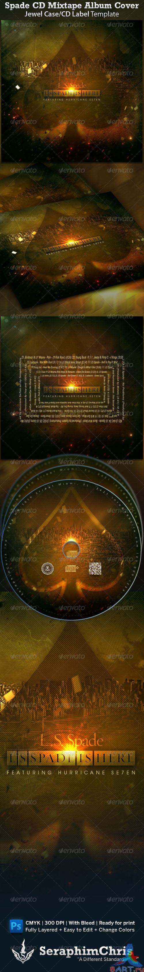 GraphicRiver - Spade CD Cover Mixtape Template 1545913