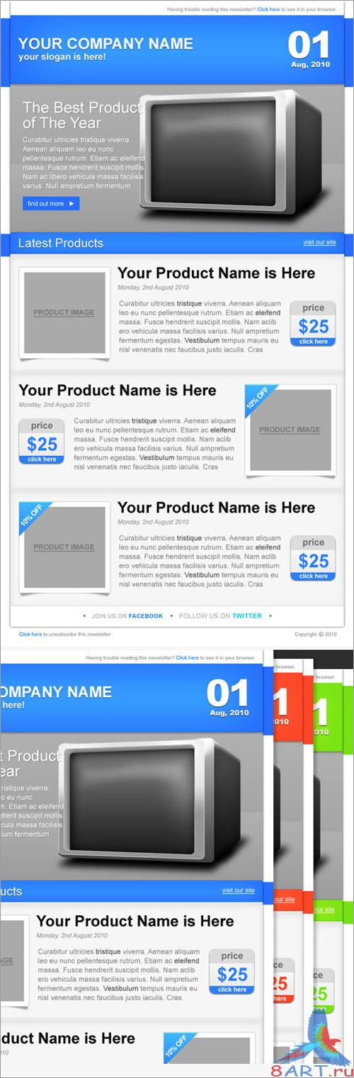E-commerce Newsletter PSD Template