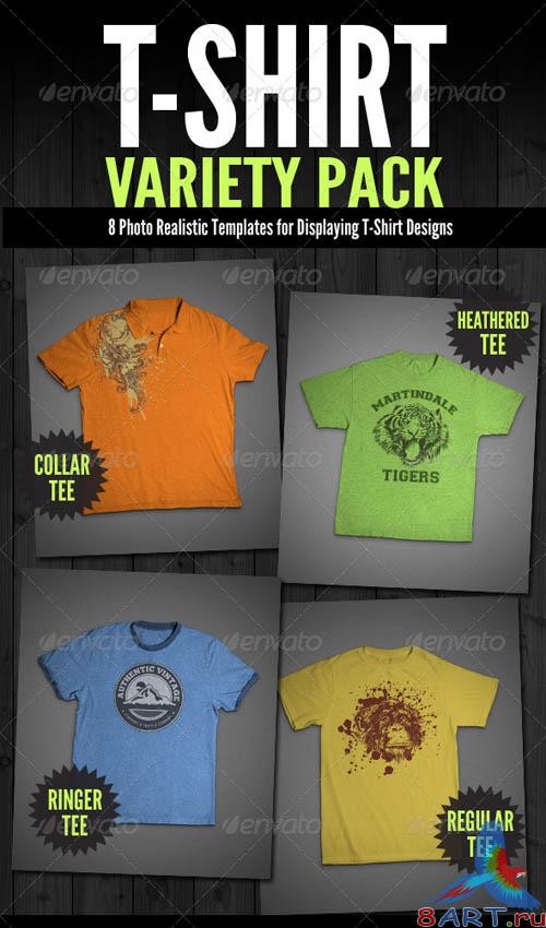 GraphicRiver T-Shirt Mock-Ups - Variety Pack