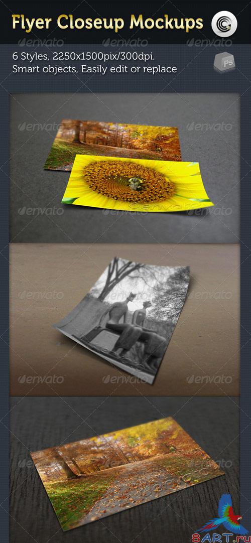 GraphicRiver Flyer Closeup Mock-ups