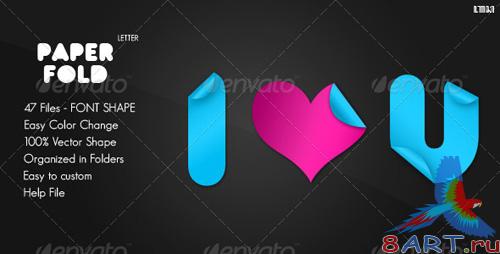 GraphicRiver Paper Fold - Letter - Custom Shape