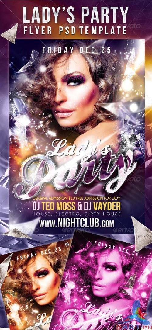 GraphicRiver Lady's Party - Flyer PSD Template